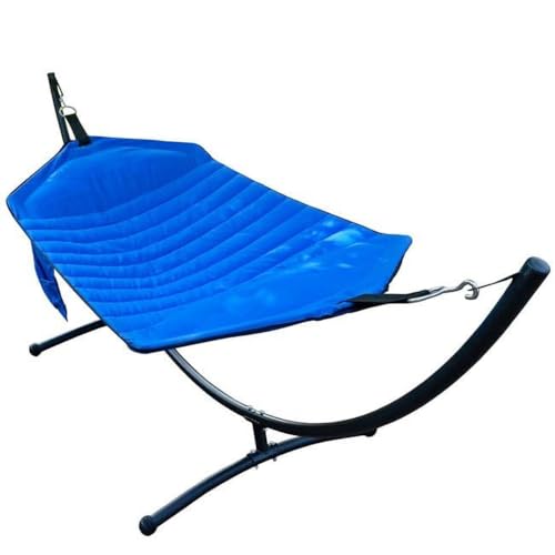 Padded Fabric Hammock & Arc Stand Combination Olefin Blue
