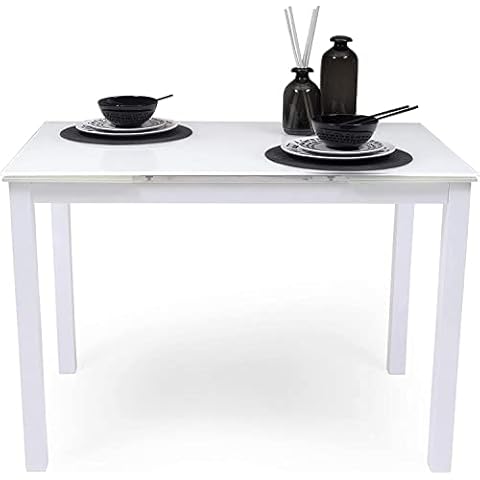 Homely Mesa de Cocina Extensible Paris Total White Cover