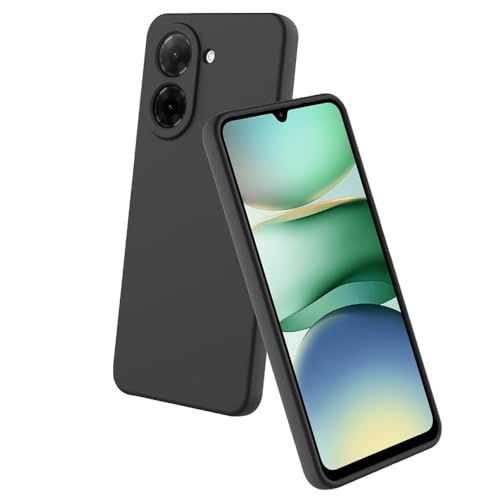 Image of Back Cover for Poco C71 4G / Mi Redmi A5 4G | Full Camera Protection | Premium Liquid Silicon Case | Flexible Bumper Case for Poco C71 4G / Mi Redmi A5 4G (Black)