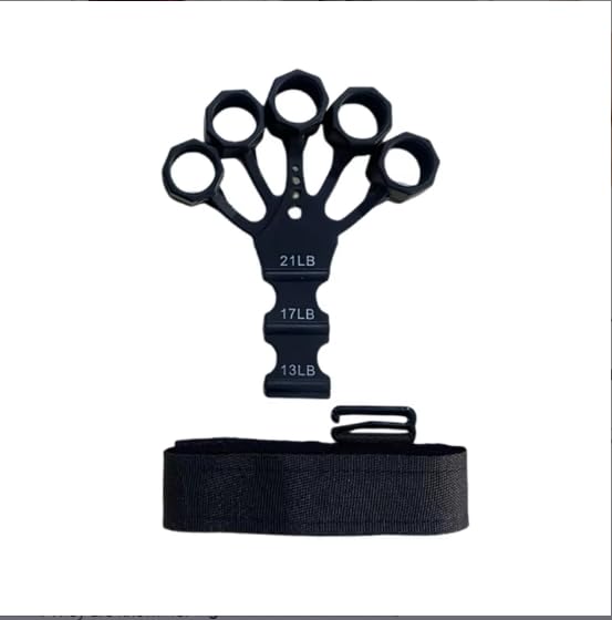 IRIS Finger Strengthener Extension Exerciser Stretcher, Strength Adjustment Finger Resistance Bands Used to Exercise Finger Strength - Black-image-38
