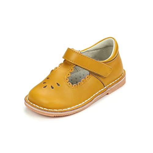 L'Amour Angie Scalloped T-Strap | Girl's Mary Jane Flat (Toddler/Little Kid)