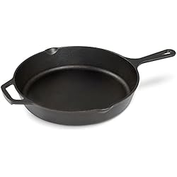 Navaris Sartén de Hierro Fundido 30 cm - Sartén de 2 Asas para horno barbacoa cocina de gas vitrocerámica inducción - Cast Iron Skillet antiadherente con Excelente Retención de Calor