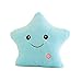 Ruiting Cojín Estrella LED,Almohada con Luces Almohada Felpa Luminoso y Suave Buen Regalo para Niños Decoración de Sofá Salón Cama de Hogar (Azul)