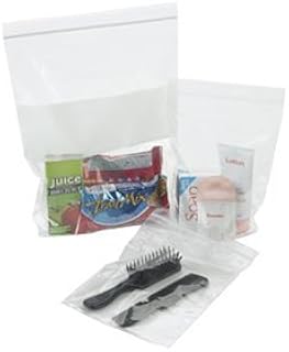 Medegen Z2.0406 Zip Closure Bag Without Print, Flat Pack, Clear, 2 mil Gauge, 4