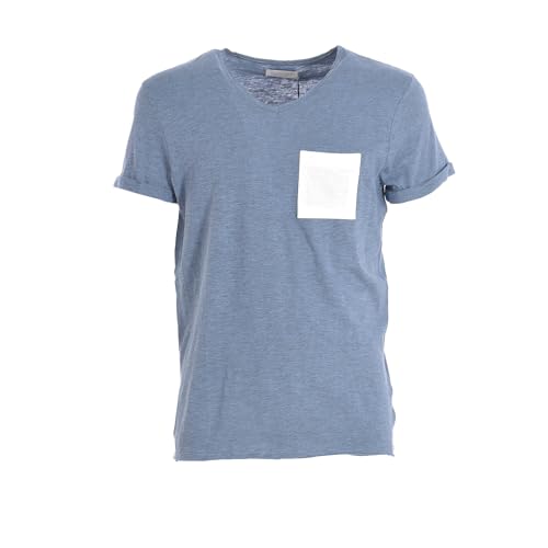 Eleven Paris T-Shirt Manches Courtes ABICO col Rond 17S1TS26 pour Femme, Bleu, XS