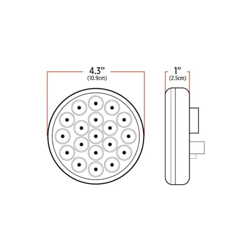 Luz trasera LED TRUX TLED-4100W 4 pulg blanca 19 diodos miniatura 3