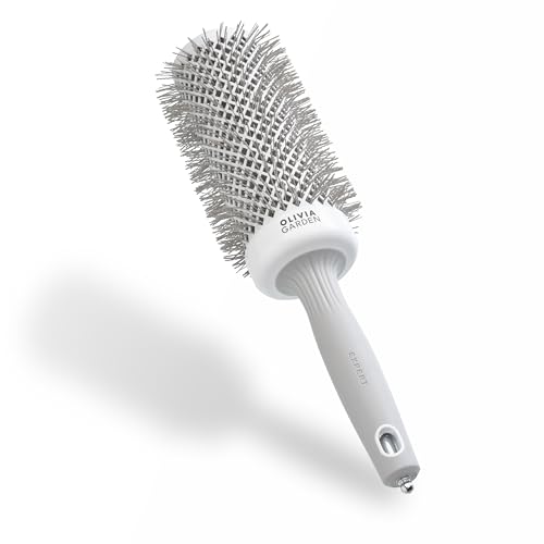 Olivia Garden Expert Blowout Speed – Ceramic Coated Round Brush with Extra Long Barrel for 25% Faster Blowouts