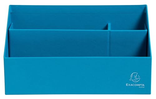 Porte-lettres vertical Exacompta 3 compartiments turquoise pour enveloppe DL et C6