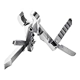 Tofficu Multifunktionale Kleiner Klappzange aus Edelstahl 10 in 1 Outdoor Multitool mit...