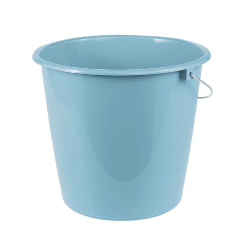 keeeper Erik 5X Eimer mit Metallbügel, 10 l, Polypropylen, 28,5 x 28,5 x 26 cm, Nordic Blue