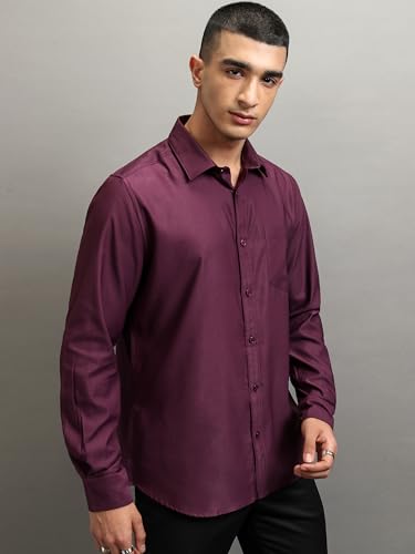 Image of Highlander Men's Slim Fit Formal Shirt | Solid Formal Shirt for Men | Comfortable Fabric | Stylish Design for Everyday Use & Office Wear