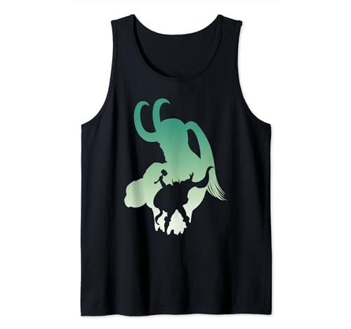 Débardeur Marvel Loki God of Mischief silhouette dégradée pour honorer le dieu asgardien