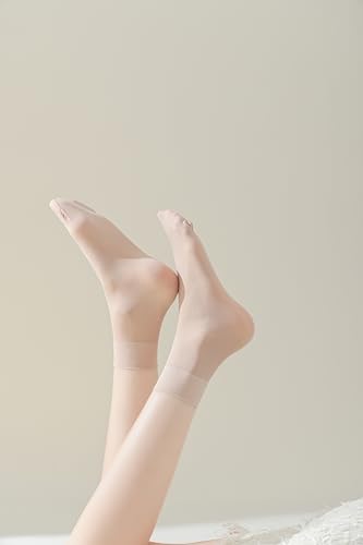 Image of Women's 50D Ankle High Sheer Stocking Socks | 50D, Reinforced Toe, Strechty Top Band, Breathable, Silky Smooth, Box Packing