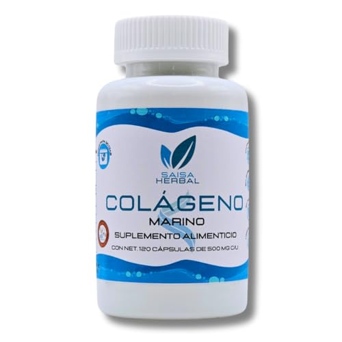 Péptidos De Colágeno Marino Puro 120 Cápsulas Saisa Herbal