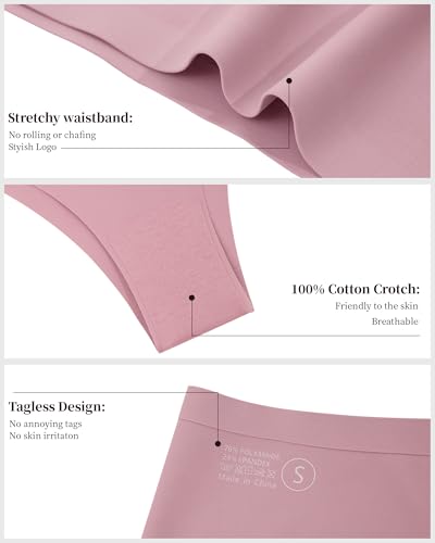 Womens Underwear Seamless Cheeky Underwear for Women No Show Panties for Women Stretch Bikini Breathable Panties 6 Pack3