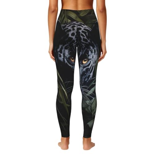 Pantalones de yoga para mujer que evitan transparencias con diseño de leopardo 4