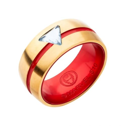 Marvel Iron Man CZ Arc Reactor Ring - Officially Licensed Marvel Merchandise Collectible Enamel...