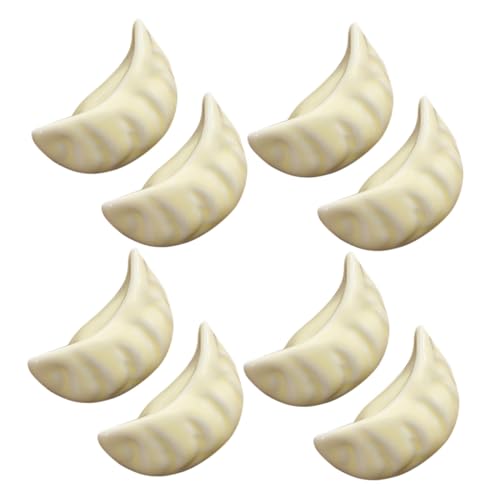 LOORGVEL 8個創意水餃子型陶磁?托 滑り止め機能付き箸置き フォーク ナイフ スプーン対応 ホーム レストラン用多機能食器スタンド