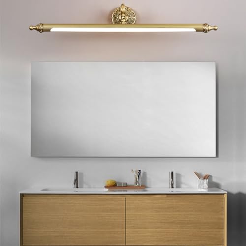 Image of Aiwen LED Vanity Light Fixture 12W 27.95 inch Bath Vanity Lights with PC Lamp Shade Retro Artwork Picture Lighs Wall Sconces for Dressing Bathroom Lighting 3 Color Temperature