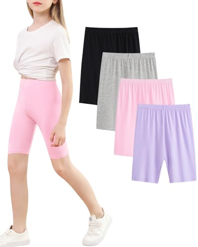 Chamri Mädchen Radlerhose Kurze Hose Shorts Sommerhose 4er-Pack...