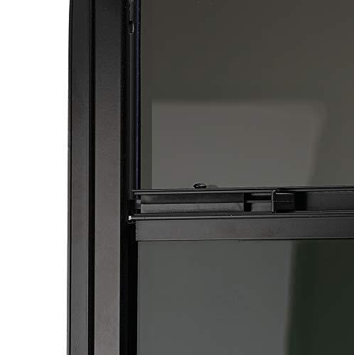 ToughGrade Vertical Sliding Black RV window 12" X 22" X 1 1/2" Includes Mounting Ring and Bottom Screen