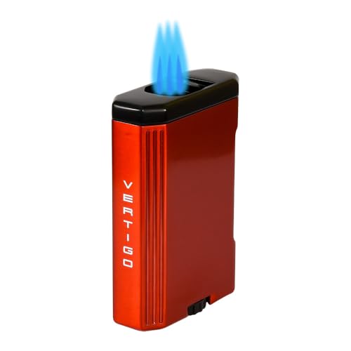 Encendedor Vertigo Intrigue Triple Torch Rojo miniatura 1