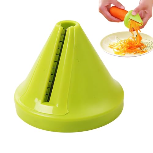 Rallador de alimentos - Rotación multifuncional portátil - Rallador manual para la cocina | para zanahorias, patatas, ensalada de calabacín, queso, casa, restaurante, camping, barbacoa,