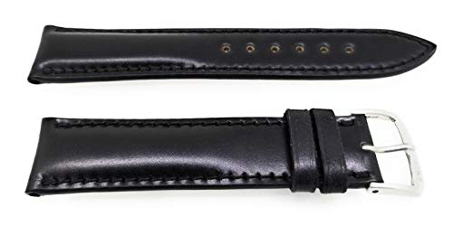 Rios Cordovan pasek do zegarka Chicago 22 mm czarny pasek całkowicie wyprodukowany w Niemczech