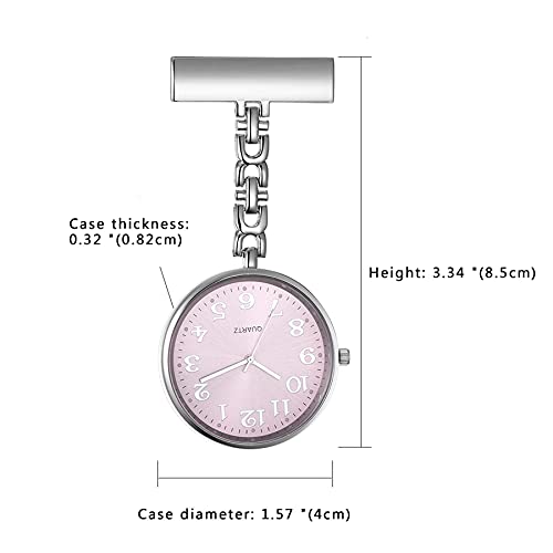 1-3 stuks verpleegsterhorloge zusterhorloge met grote wijzerplaat om aan te steken met stethoscoop revers zakken badge… - Image 6