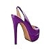 onlymakerheels Open Peep Toe Platform High Stiletto Heels Slingback Sandals Purple C Size15