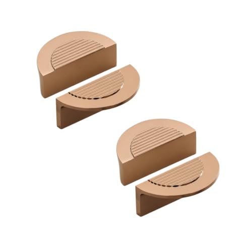 Image of VEZEL Aluminium Knobs for Cabinet /Drawer Knobs /Wardrobe Handle - Modern Cabinet Pull for Wardrobe, Drawer & Furniture, PVD Rose Gold, 32mm - Pack of 4-| 3 Years Warranty |