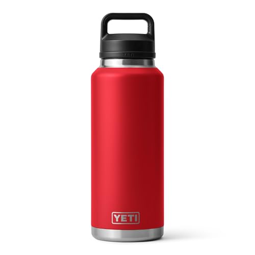 Image of YETI Rambler 46 oz Bottle, Leakproof, Vacuum Insulated, Stainless Steel with Chug Cap, Rescue Red