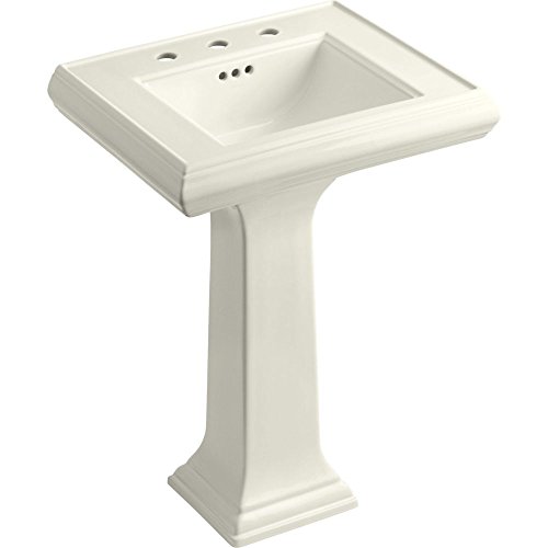 KOHLER Memoirs® Classic 24' pedestal bathroom sink with 8' widespread faucet holes