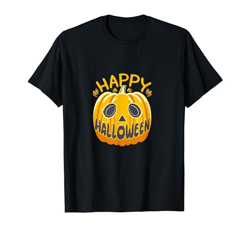 face pumpkin scary halloween costume funny, happy Halloween Camiseta