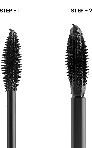 MARS 2 Step Volumizing and Lengthening Long Lasting Double Trouble Mascara 15 ml (Jet Black) - Image 4