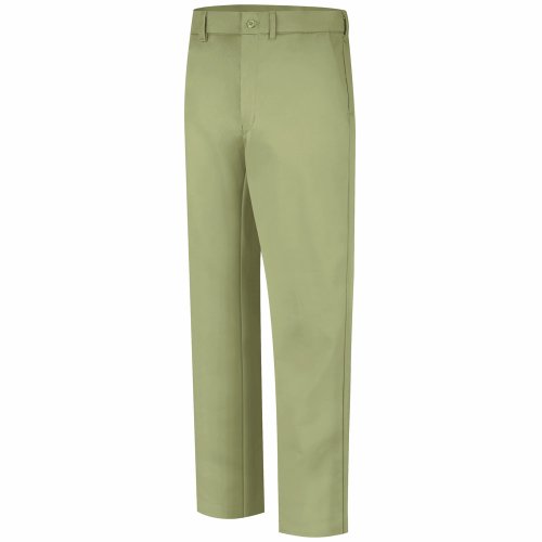 Bulwark Men's Flame Resistant 9 Oz Twill Cotton Work Pant, Khaki, 34W X 30L #TOP4