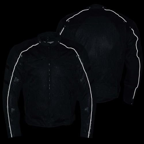 Image of Milwaukee Leather Men's CE Armored Textile Motorcycle Rider Jacket - Year Round Wear