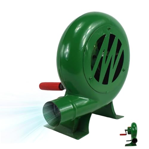 Ventilador Manual del BBQ De La Fragua del Herrero De La Manivela - Soplador De Barbacoa, Soplador De Mano, Mini Soplador Manual De Barbacoa De Engranajes, para Acampar/Picnic(80W)