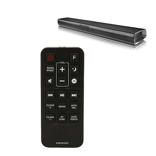 Teatro En Casa, Home Entertainment AKB74815321 Mando a Distancia de Repuesto para Soundbar SPJ4B W SH5B SJ5Y SPJ5B W SJ4Y SH5 SJ5, Teclas de Alta Elasticidad, Sensación Cómoda en la Mano