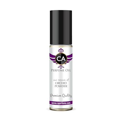 CA Perfume Impression of Orchid Powder Unisex Fragrance Oil Floral Scent Long Lasting Perfumes for Women &amp; Men Travel Size TSA Ready Mini Parfum Body Oil Roll-on 0.33 Fl Oz 10ml