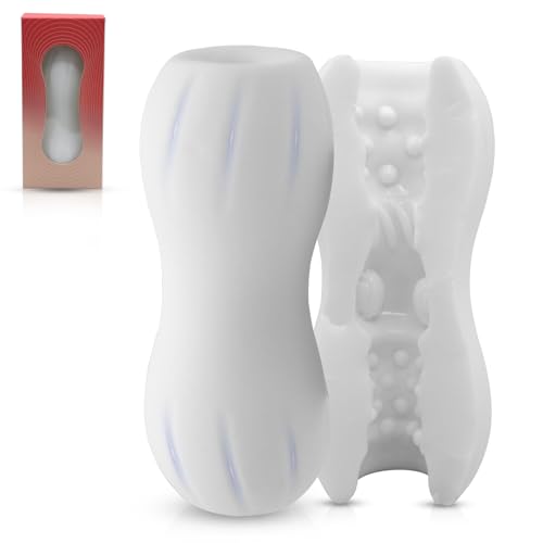 BDSMYOU Masturbatoren Sex Spielzeug für die Männer,Weiß Masturbator Cup Taschenmuschi,Masturbieren für Männer,Pocket Pussy mit 3D Vagina Liebestunnel,Travel Pussy Penis Hülle Penis Trainingsgerät