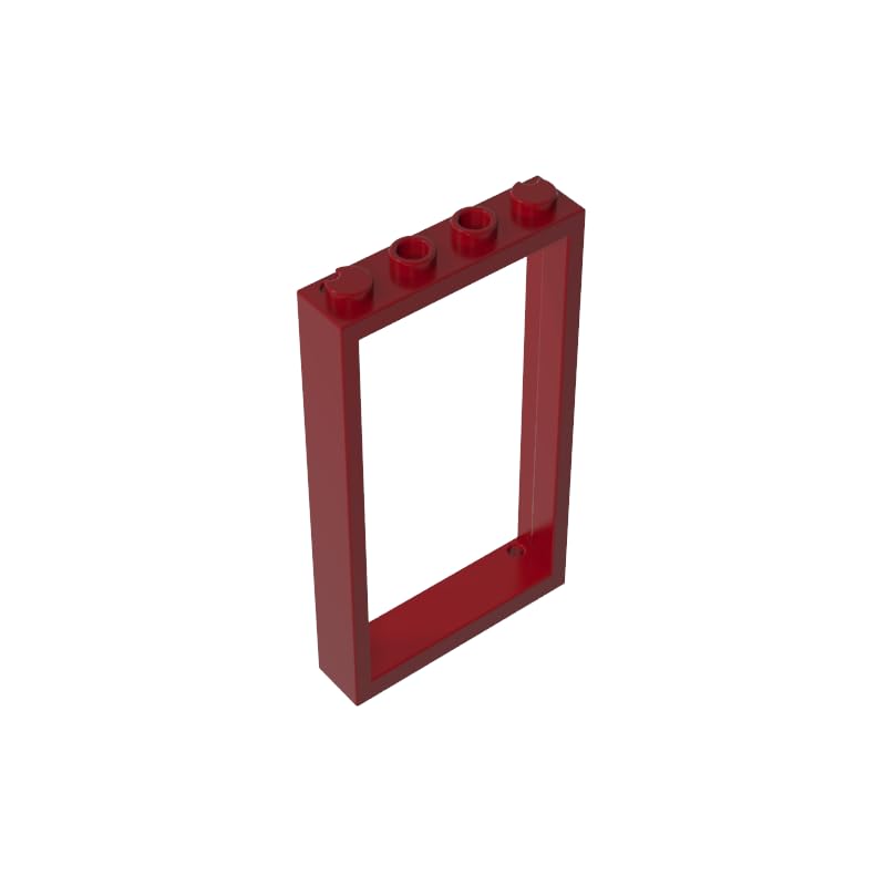 Gobricks 60596 Door Door Frame 1x4x6 Type 2 10 Pieces GDS-874 Compatible with Lego Building Blocks Color:Dark Red — image 1