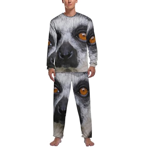 Pyjama homme haut et bas contre les réveils nocturnes vêtement de nuit lémurien