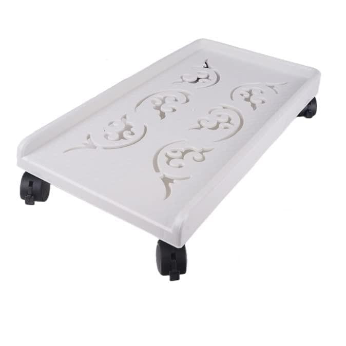 Soporte para CPU de torre, carrito móvil con 4 ruedas giratorias, soporte elevador para gabinete PC, apto para la mayoría de PCs gaming y torres bajo el escritorio (Color: Blanco, Tamaño: Rueda universal)