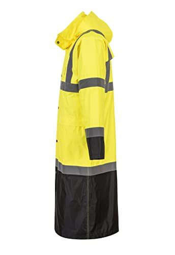 Portwest Hi-Vis Contrast Raincoat 48 - UH446, Yellow/Black, Small3