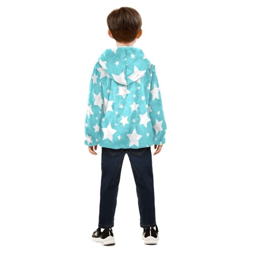 White Stars Blue Toddler Winter Jacket Comfy Winter Coat for Toddler 3T4