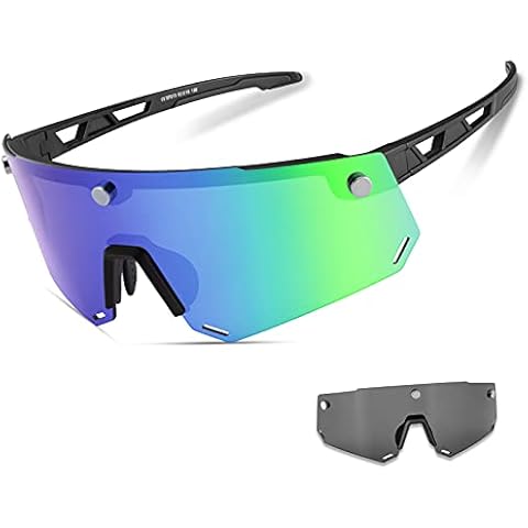 ROCKBROS Fahrradbrillen Damen Herren Polarisierte Sonnenbrille UV400 Schutz Sportbrille Cover