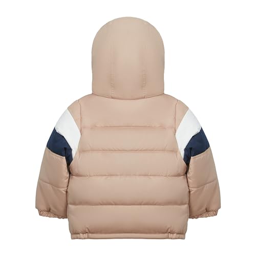 Carter's Boys' Adventure Winter Jacket - Puffer Coat with Fleece-Lined Hood, Khaki, 5/62