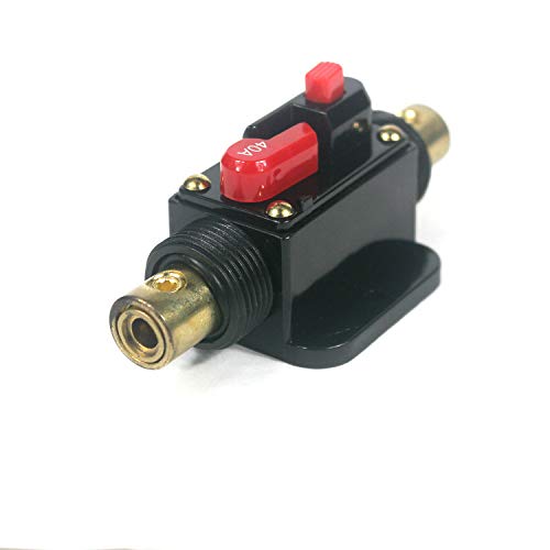 Interruptor de circuito de 12 V-24 V CC 40A y bloque de fusibles inline para audio de coche 5