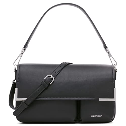 Image of Calvin Klein Women's Mica Organizational Flap Demi Shoulder Bag & Crossbody